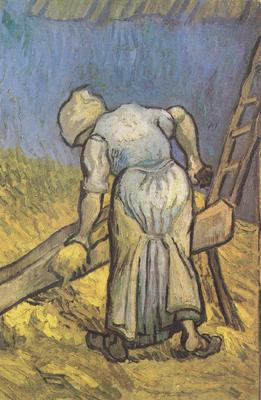 Vincent Van Gogh Peasant Woman Cutting Straw (nn04) Germany oil painting art